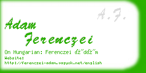 adam ferenczei business card